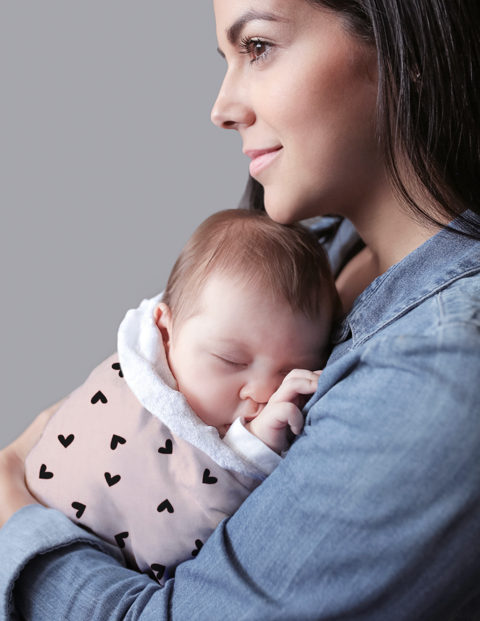 Cobija para Cama Cuna Corazones