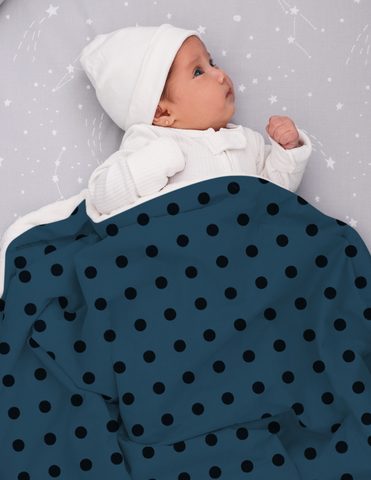 Cobija para Cama Cuna Dots Azul
