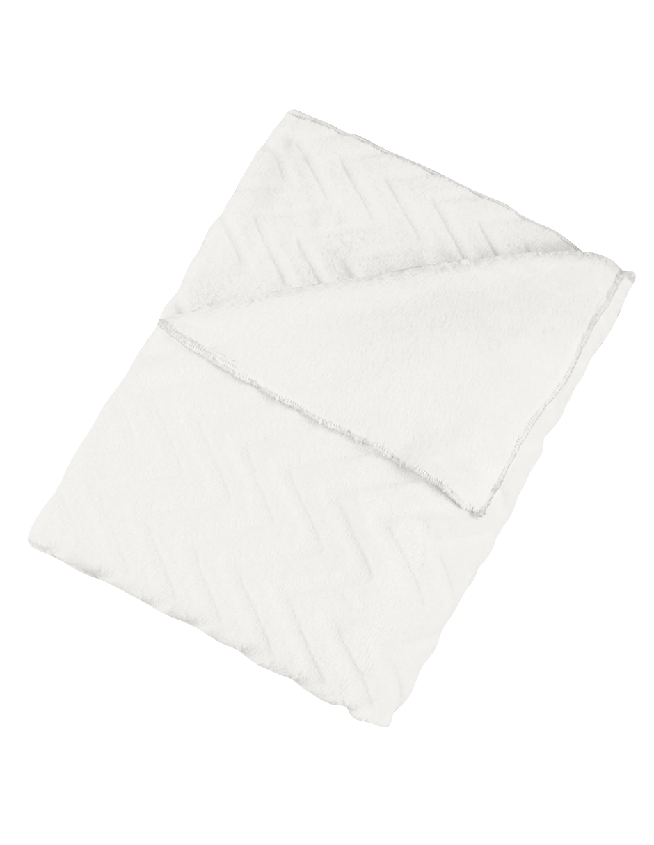 Cobija para Cuna Súper Suave - Zig Zag Blanco