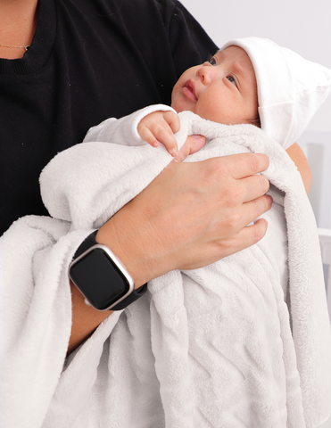 Cobija para Cuna Súper Suave - Zig Zag Blanco