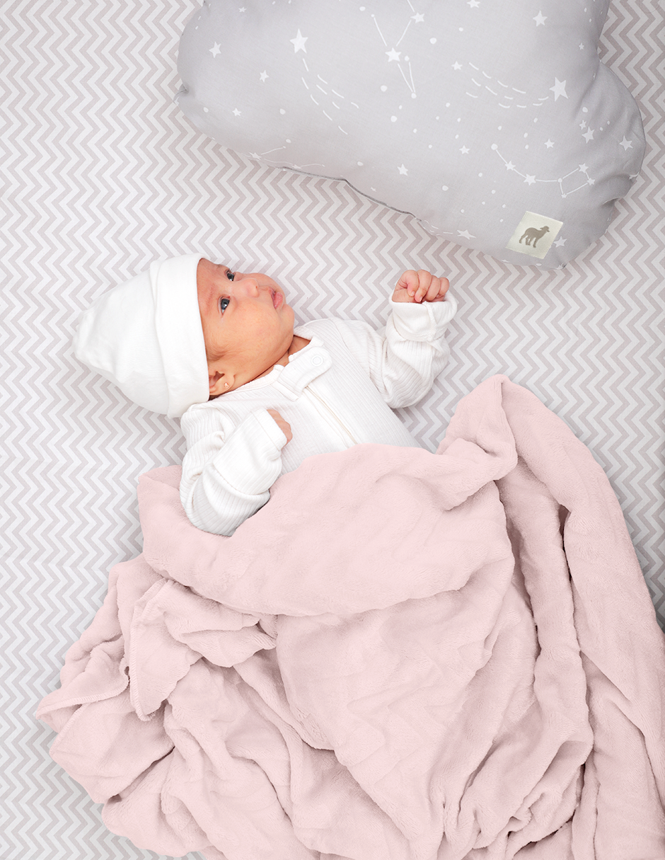 Cobija para Cuna Súper Suave - Zig Zag Rosa