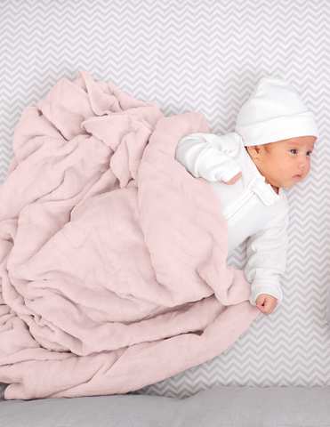 Cobija para Cuna Súper Suave - Zig Zag Rosa