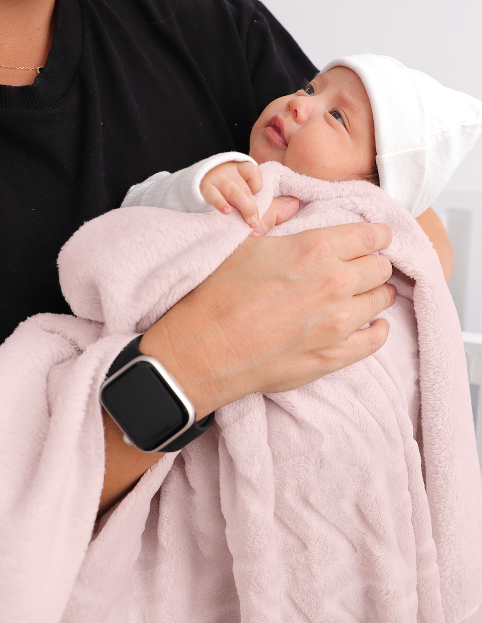 Cobija para Cuna Súper Suave - Zig Zag Rosa