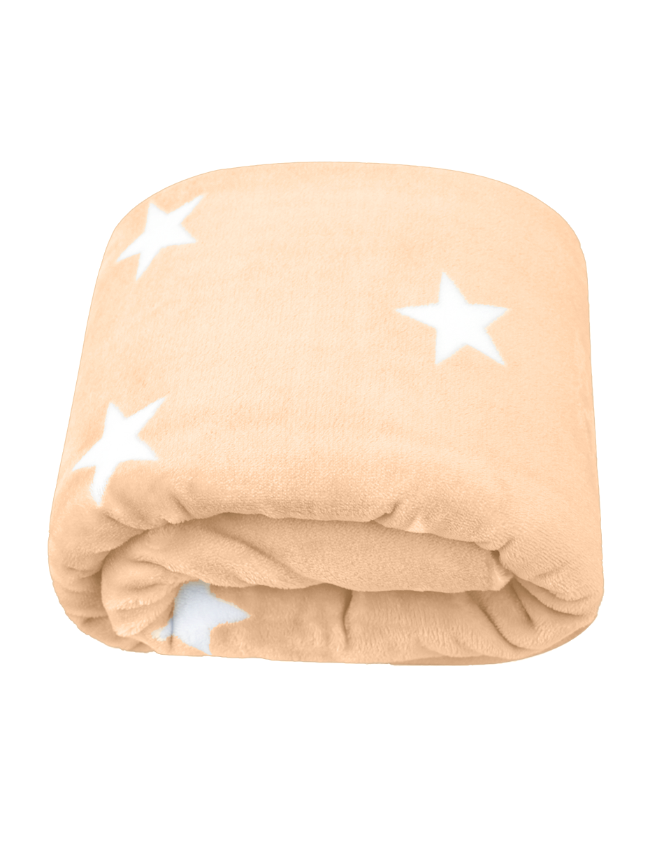 Frazada para Bebé Súper Suave - Estrellas Peach