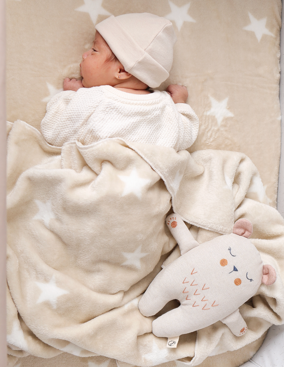 Frazada para Bebé Súper Suave - Estrellas Beige