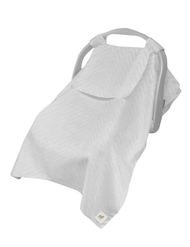 Cubre Portabebé Súper Suave - Zig Zag Gris