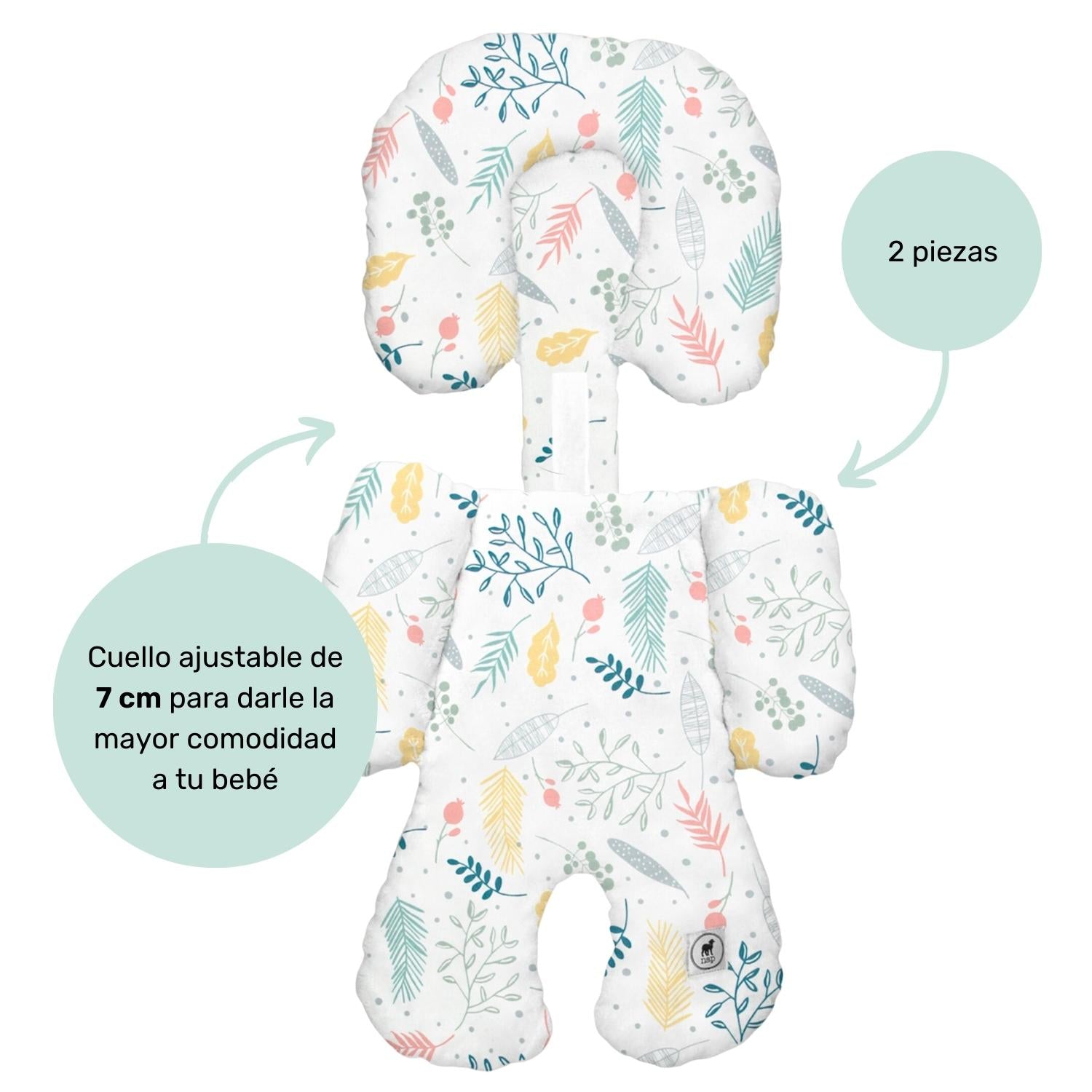 Cojín Posicionador para Porta Bebé - Flores