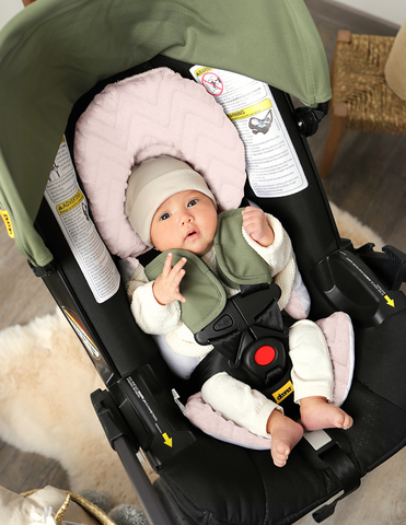 Cojín Posicionador para Porta Bebé Zig Zag Rosa