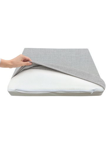 Cuña Antireflujo para Bebé con Funda de Algodón - Gris
