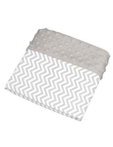 Cobijita para Bebé Chevron Gris / Blanco