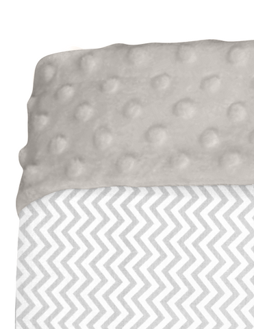 Cobijita para Bebé Chevron Gris / Blanco