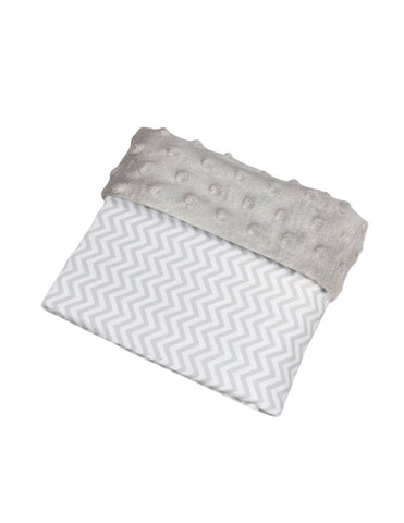 Cobijita para Bebé Chevron Gris / Blanco