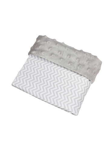 Cobijita para Bebé Chevron Gris / Blanco