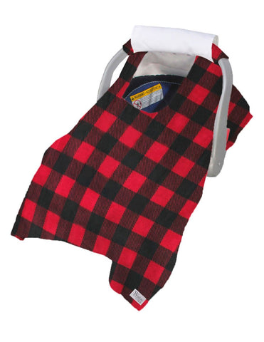 Cubre Portabebé  Súper Suave - Gingham Rojo