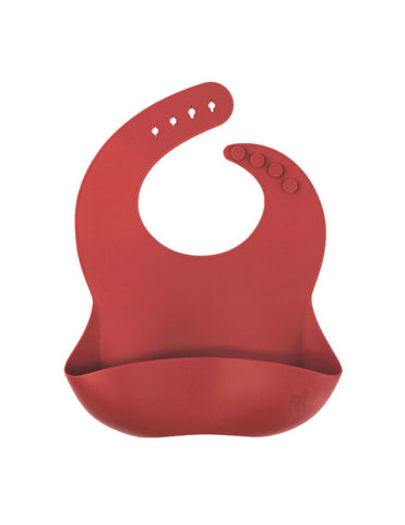 Babero de Silicón para Bebé con bolsa atrapa comida - Vino
