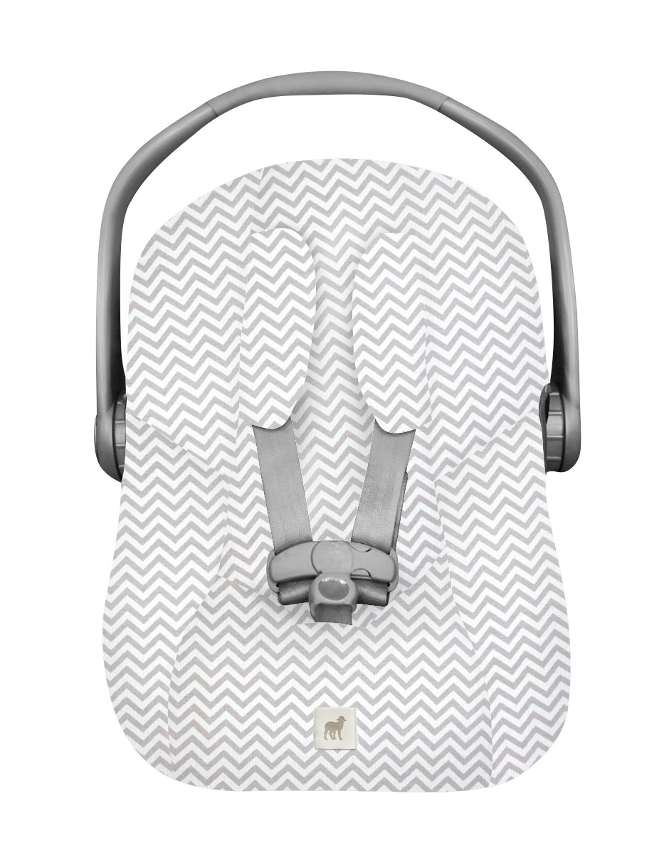 Funda Protectora para Portabebé Chevron Gris
