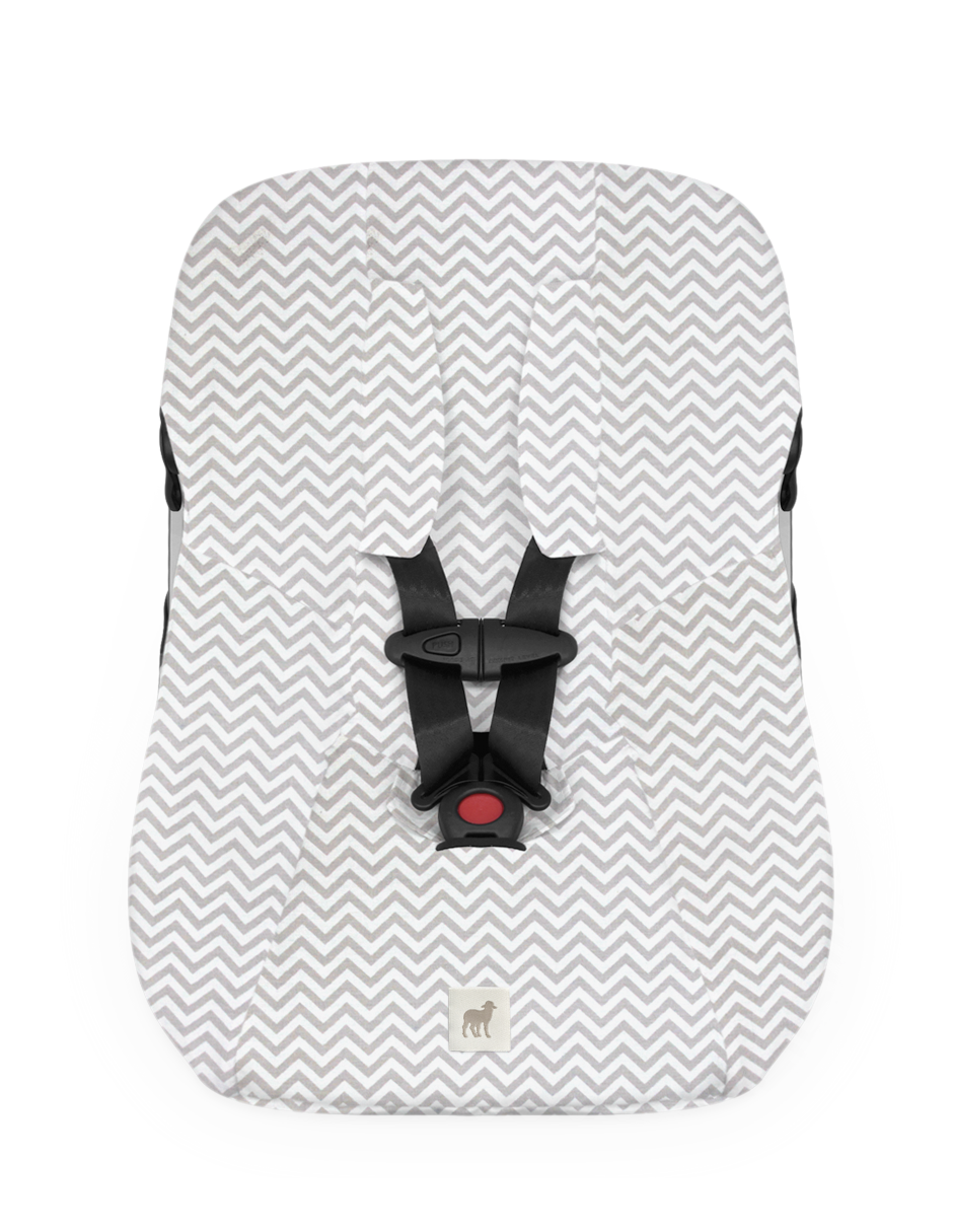 Funda Protectora para Portabebé Chevron Gris