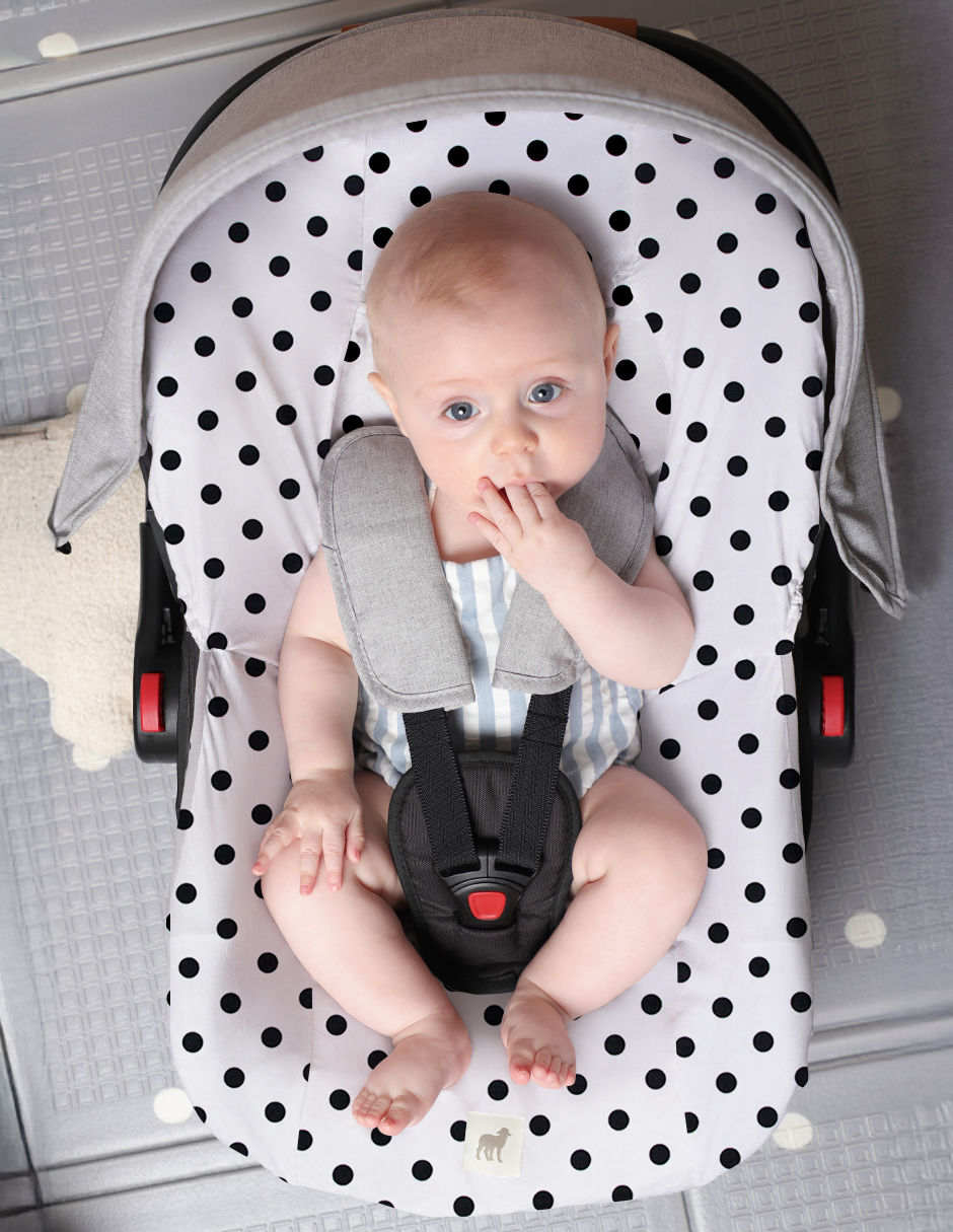 Funda Protectora para Portabebé Dots Blanco