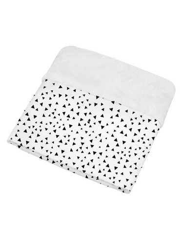 Juego para Mini Colecho y Moisés 50x90, 4 Piezas, 100% Algodón - Triángulitos Negros
