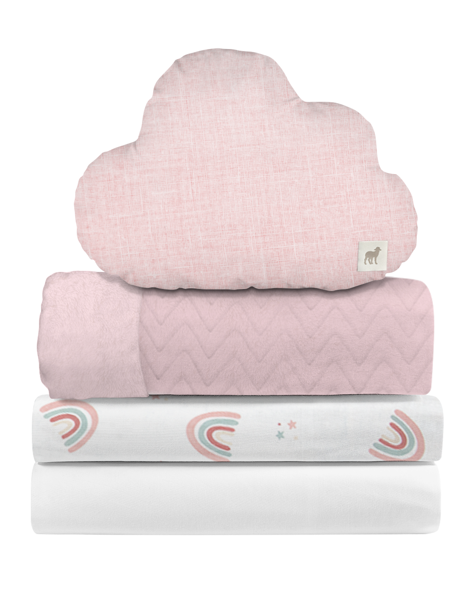 Juego de Blancos para Colecho / Corral (74x110) - 4 piezas - Arcoiris Love