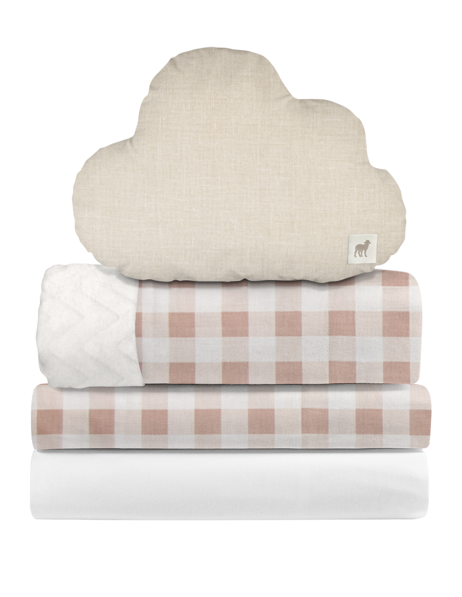 Juego de Blancos para Colecho (70x100) - 4 piezas - Gingham
