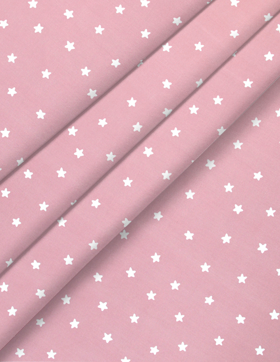 Juego de Sábanas para Cama Cuna 95x140, 3 Piezas de 100% Algodón - Estrellas Vino