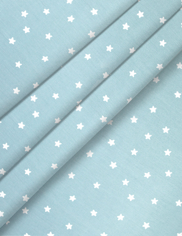 Juego de Sábanas para Cama Cuna 95x140, 3 Piezas de 100% Algodón - Estrellitas Azules