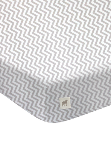 Juego de Sábanas de 3 piezas para Cama Cuna Chevron Gris