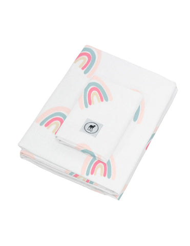 Juego de Sábanas para Mini Colecho (50x90) - Arcoiris
