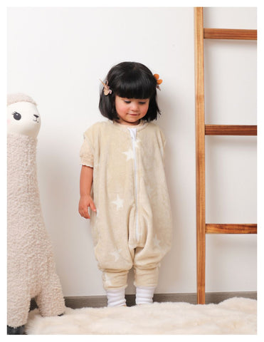 Saquito para Dormir para bebés con abertura para pies - Estrellas Beige