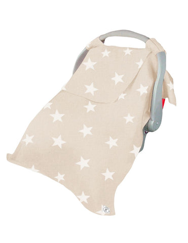 Cubre Portabebé Súper Suave - Flannel Estrellas Beige