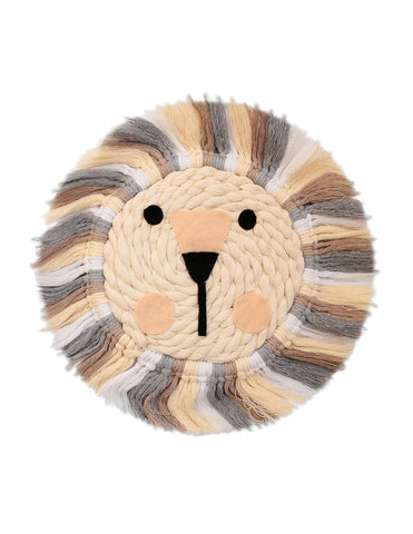Leon Decorativo Macrame Tonos Neutros