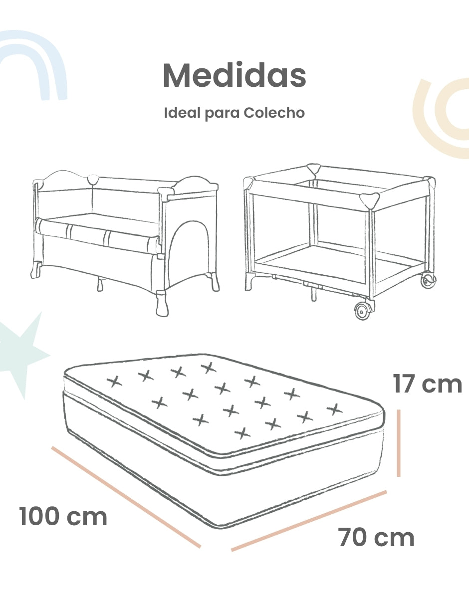 Set de 2 Sábanas de Cajón para Colecho (70x100) - Gingham