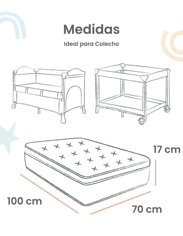 Set de 2 Sábanas de Cajón para Colecho (70x100) - Gingham
