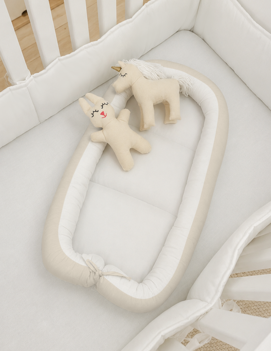 Nido Colecho para Bebé Portátil - Lino Beige