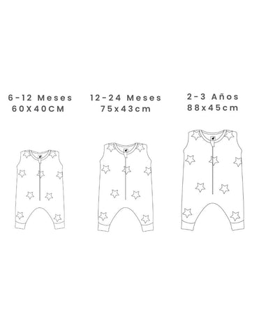 Saquito para Dormir para bebés con abertura para pies - Estrellas