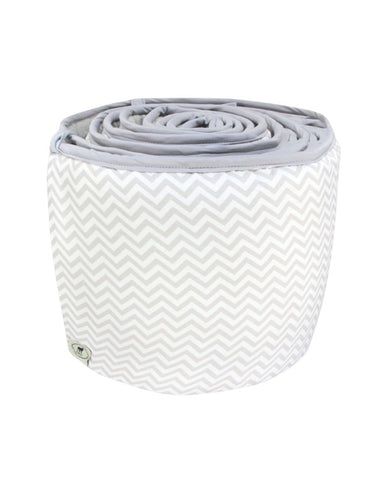 Protector para Cuna Chevron Gris / Blanco
