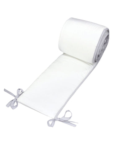 Protector para Cuna Blanco con Detalle Gris