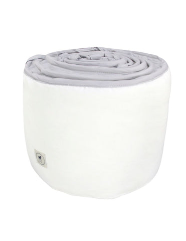 Protector para Cuna Blanco con Detalle Gris