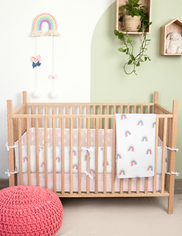 Protector para Cama cuna Reversible - Arcoiris