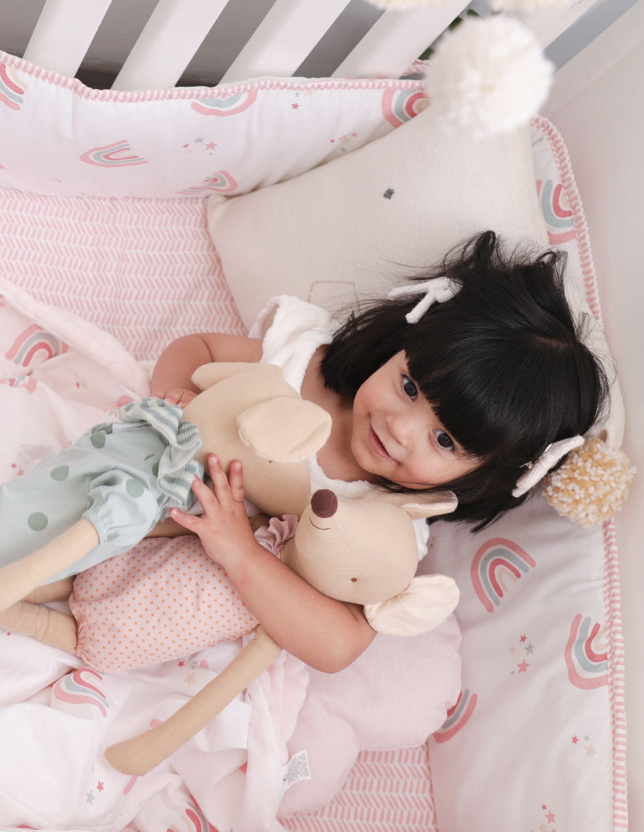 Protector para Cama Cuna Arcoiris Love