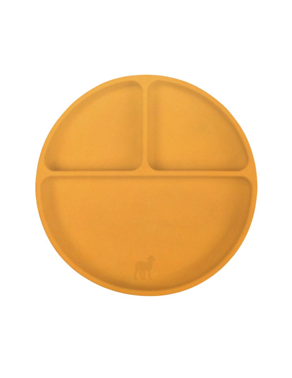 Plato de Silicón Adherible con Divisiones y Succión - Mango