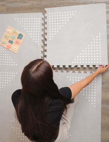Tapete Armable para Bebé - Dots Gris