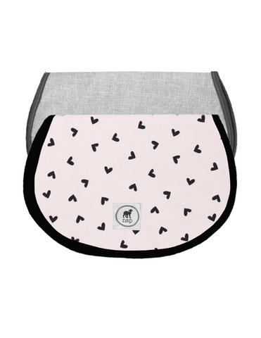 Repetidores - Set de 2 Piezas Niña  (Corazones + Percal Gris)