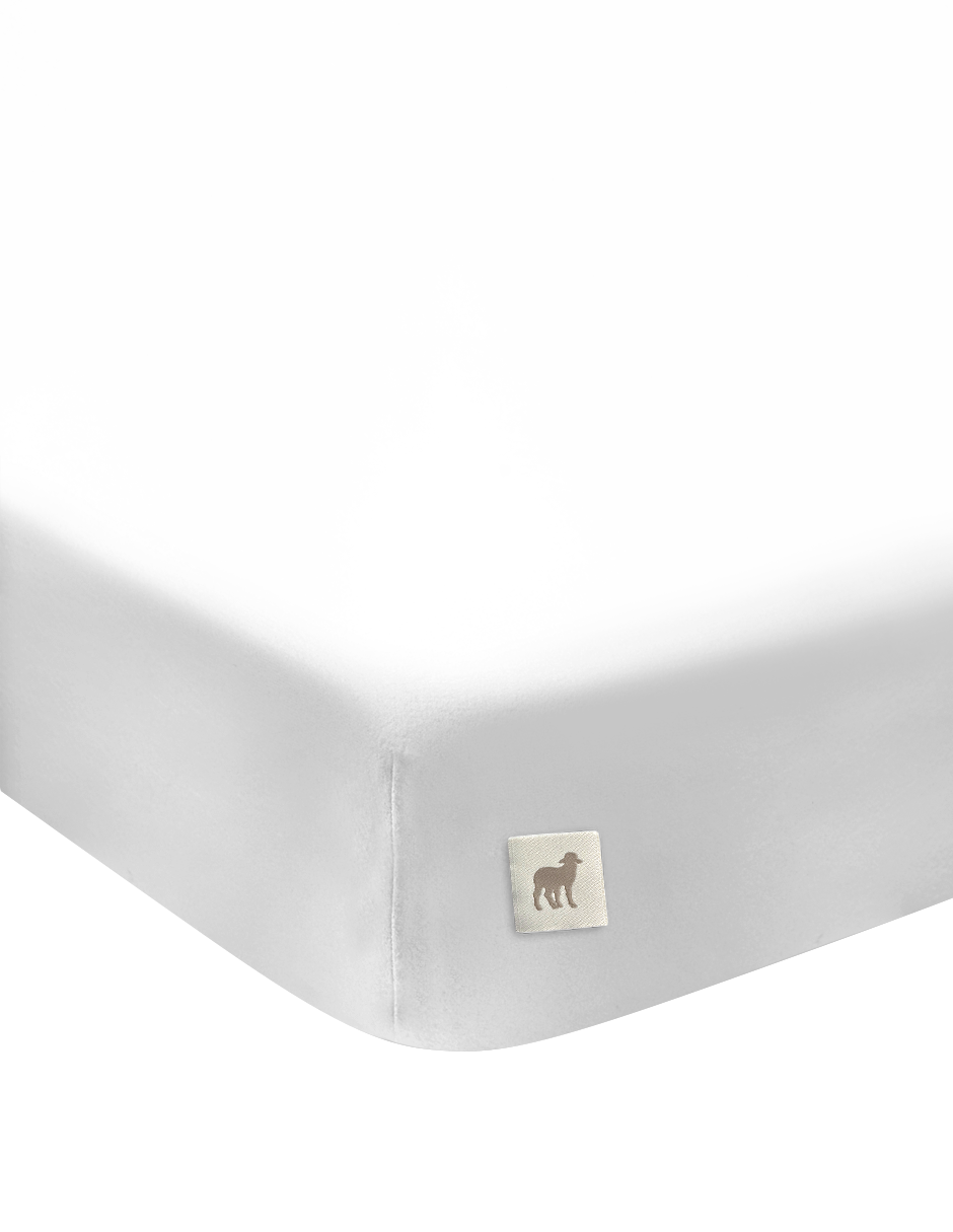 Sábana de Cajón para Cama Cuna - Blanco