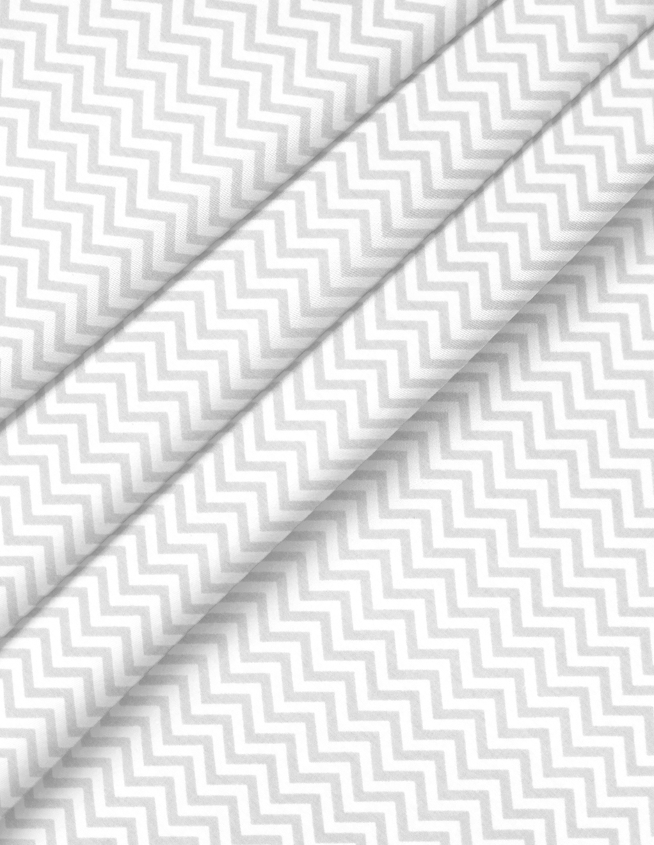 Set de 2 Sábanas de Cajón para Cama Cuna - Chevron Gris