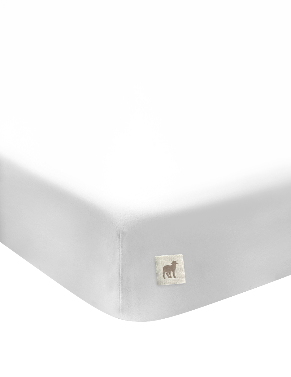 Set de 2 Sábanas de Cajón para Cuna 120x60, 100% Algodón - Blancas