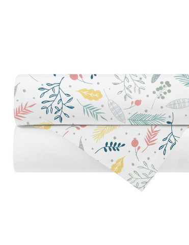 Set de 2 Sábanas de Cajón para Cuna - Flores