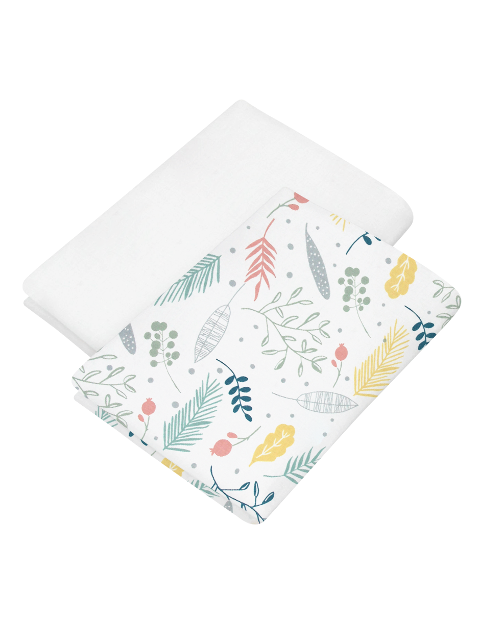 Set de 2 Sábanas de Cajón para Cuna - Flores
