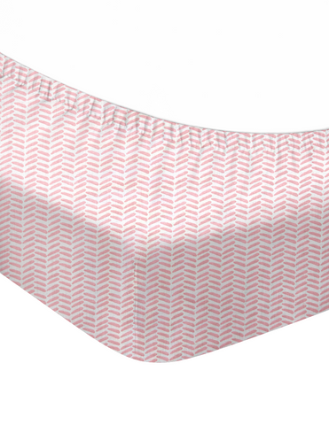 Set de 2 Sábanas de Cajón para Cuna - Chevron Rosa